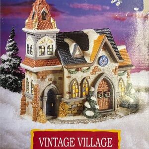 Vintage Village Holiday House Decoration